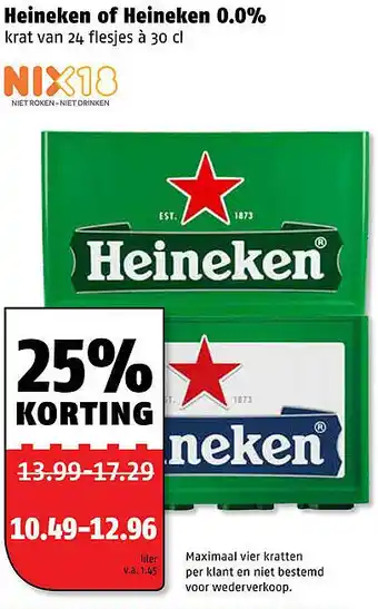 Poiesz Heineken of Heineken 0.0% aanbieding