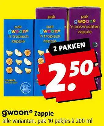 Boni Gwoon° Zappie aanbieding