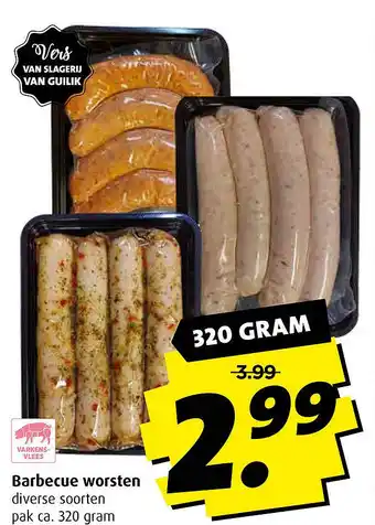 Boni Barbecue worsten aanbieding