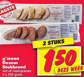 Nettorama G'woon Desem Stokbrood aanbieding