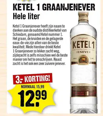 Dirck 3 Ketel 1 Graanjenever 3.- Korting aanbieding