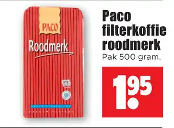 Dirk Paco filterkoffie roodmerk aanbieding