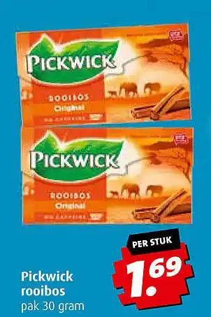 Boni Pickwick rooibos aanbieding