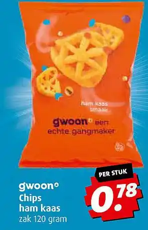 Boni Gwoono chips ham kaas aanbieding