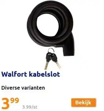 Action Walfort kabelslot aanbieding