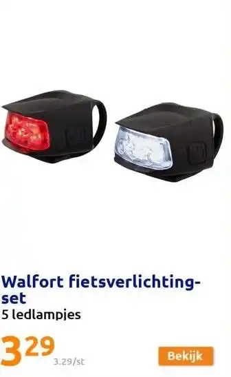 Action Walfort fietsverlichting-set aanbieding