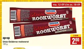 ALDI Unox Gelderse rookworst 100 g aanbieding