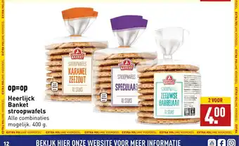 ALDI Heerlijck Banket stroopwafels 400 g aanbieding