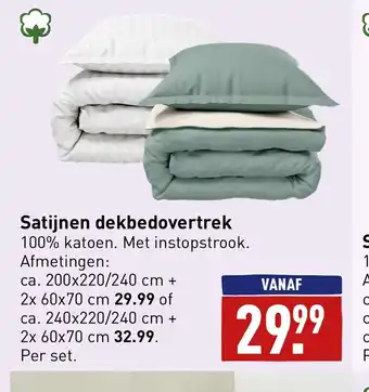 ALDI Satijnen dekbedovertrek aanbieding