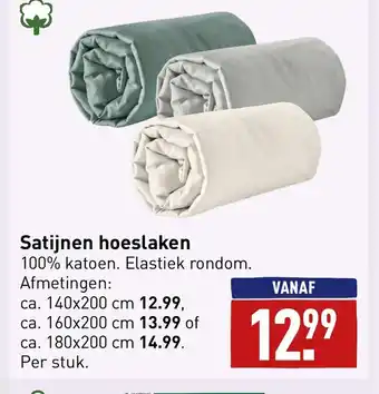 ALDI Satijnen hoeslaken aanbieding