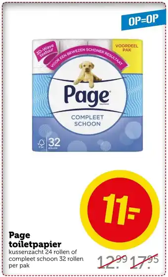 Coop Page toiletpapier aanbieding