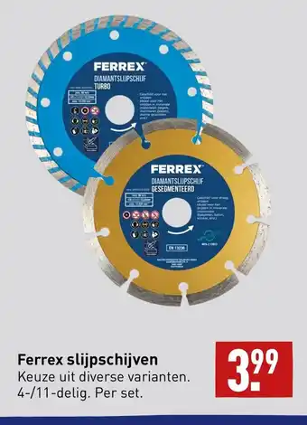 ALDI Ferrex slijpschijven per set aanbieding