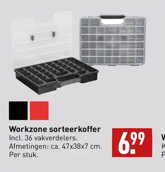 ALDI Workzone sorteerkoffer per stuk aanbieding