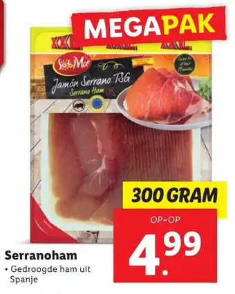 Lidl Serranoham 300g aanbieding