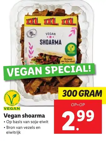 Lidl Vegan shoarma 300g aanbieding