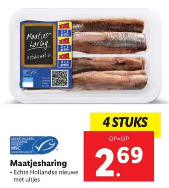 Lidl Maatjesharing 4 stuks aanbieding