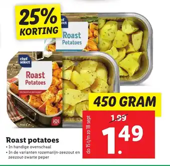 Lidl Roast potatoes 450g aanbieding