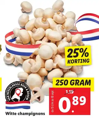 Lidl Witte champignons 250g aanbieding