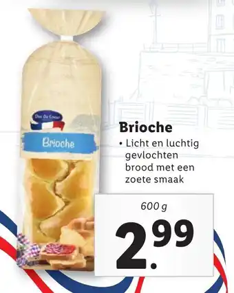 Lidl Brioche 600g aanbieding