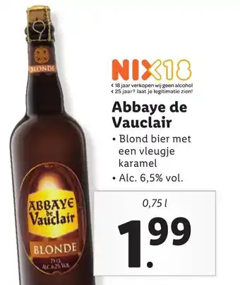 Lidl Abbaye de vauclair aanbieding