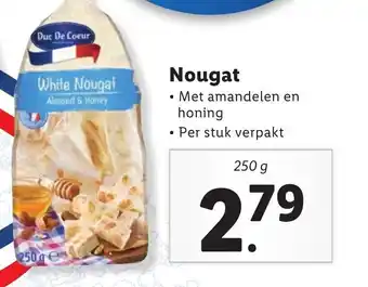 Lidl Nougat 250g aanbieding