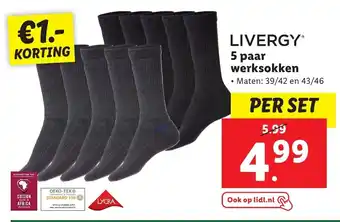 Lidl 5 Paar werksokken aanbieding