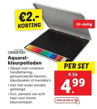 Lidl Aquarel- kleurpotloden aanbieding