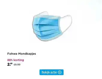 Plein.nl Fohwa Mondkapjes 88% Korting aanbieding