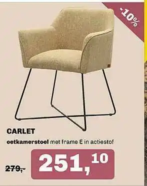 Trendhopper Carlet Eetkamerstoel Met Frame E aanbieding