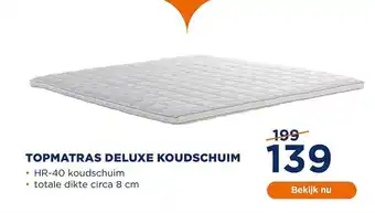 TotaalBED Topmatras Deluxe Koudschuim aanbieding