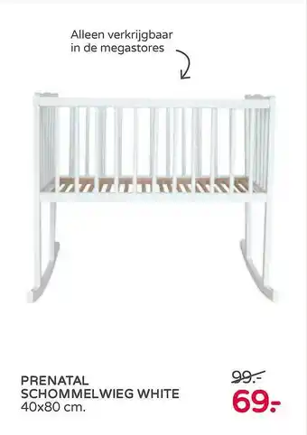 Prenatal Prenatal Schommelwieg White 40x80 Cm aanbieding