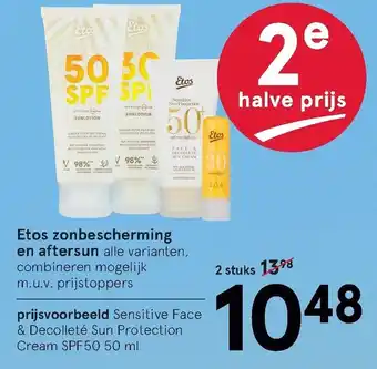 Etos Etos zonbescherming en aftersun 2st aanbieding