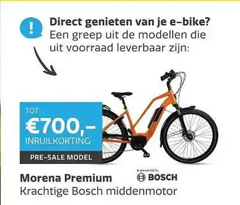 Stella fietsen Morena Premium Krachtige Bosch Middenmotor Tot €700,- Inruilkorting aanbieding