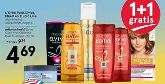 Etos L'Oreal Paris Elvive, Elnett en Studio Line 1+1 aanbieding