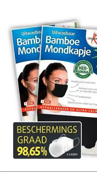 Lucovitaal Lucovitaal Bamboe Mondkapje aanbieding