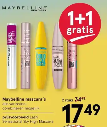 Etos Maybelline mascara's 2st aanbieding