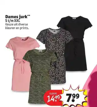 Kruidvat Dames Jurk Diverse Kleuren En Prints aanbieding