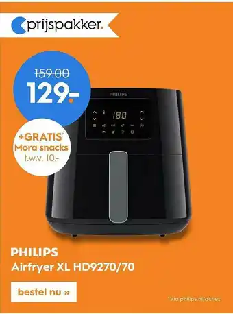 Blokker Philips Airfryer XL HD9270-70 aanbieding