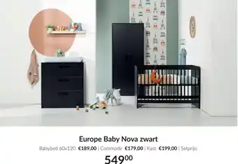 Babypark Europe baby nova zwart aanbieding