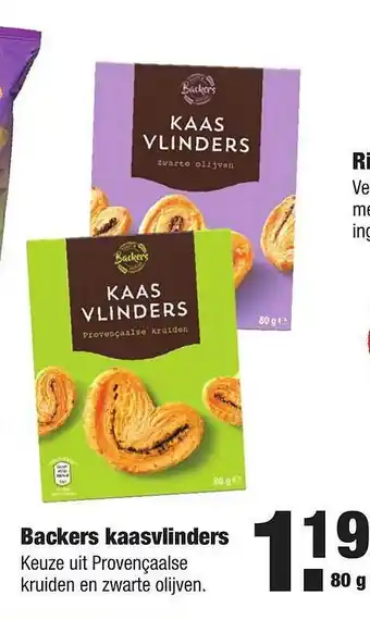 ALDI Backers Kaasvlinders aanbieding