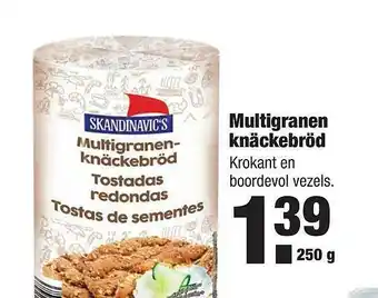 ALDI Skandinavic's Multigranen Knäckebröd aanbieding