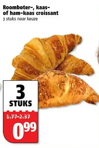 Poiesz Roomboter-, kaas- of ham-kaas croissant aanbieding