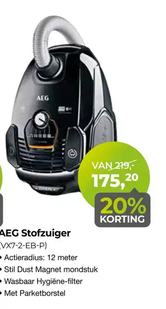 EP Aeg stofzuiger (vx7-2-eb-p) aanbieding