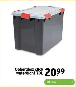 GAMMA Opbergbox click waterdicht 70l aanbieding