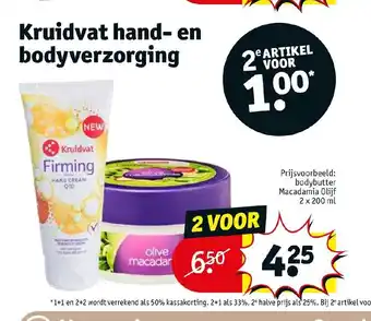 Kruidvat Hand- en bodyverzorging 2 x 200 ml aanbieding