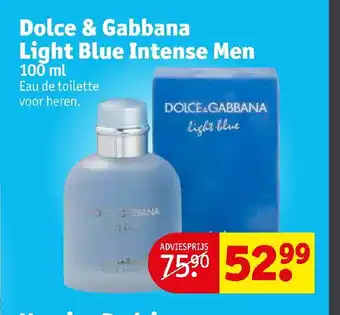 Kruidvat Dolce & Gabbana Light Blue Intense Men 100 ml aanbieding