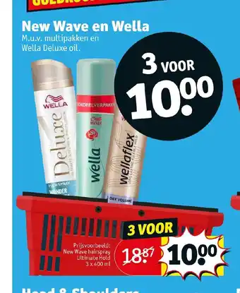 Kruidvat New Wave en Wella 3 x 400 ml aanbieding