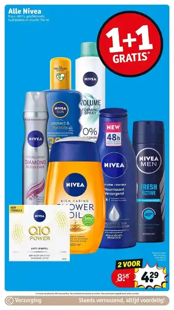 Kruidvat Alle Nivea Men deospray Fresh Active 2 x 150 ml aanbieding