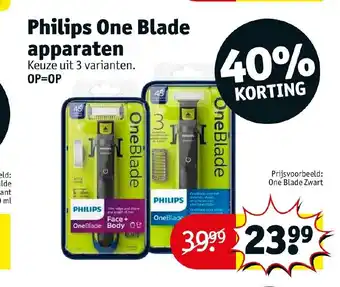 Kruidvat Philips One Blade apparaten aanbieding