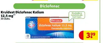 Kruidvat Diclofenac Kalium 12,5 mg 20 stuks aanbieding